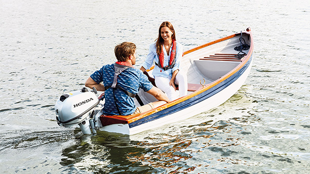 Two people in a boat 